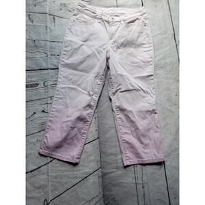 Style & Co Women's Mid-Rise Curvy Capri Jeans Light Pink To Dark Pink Size 8